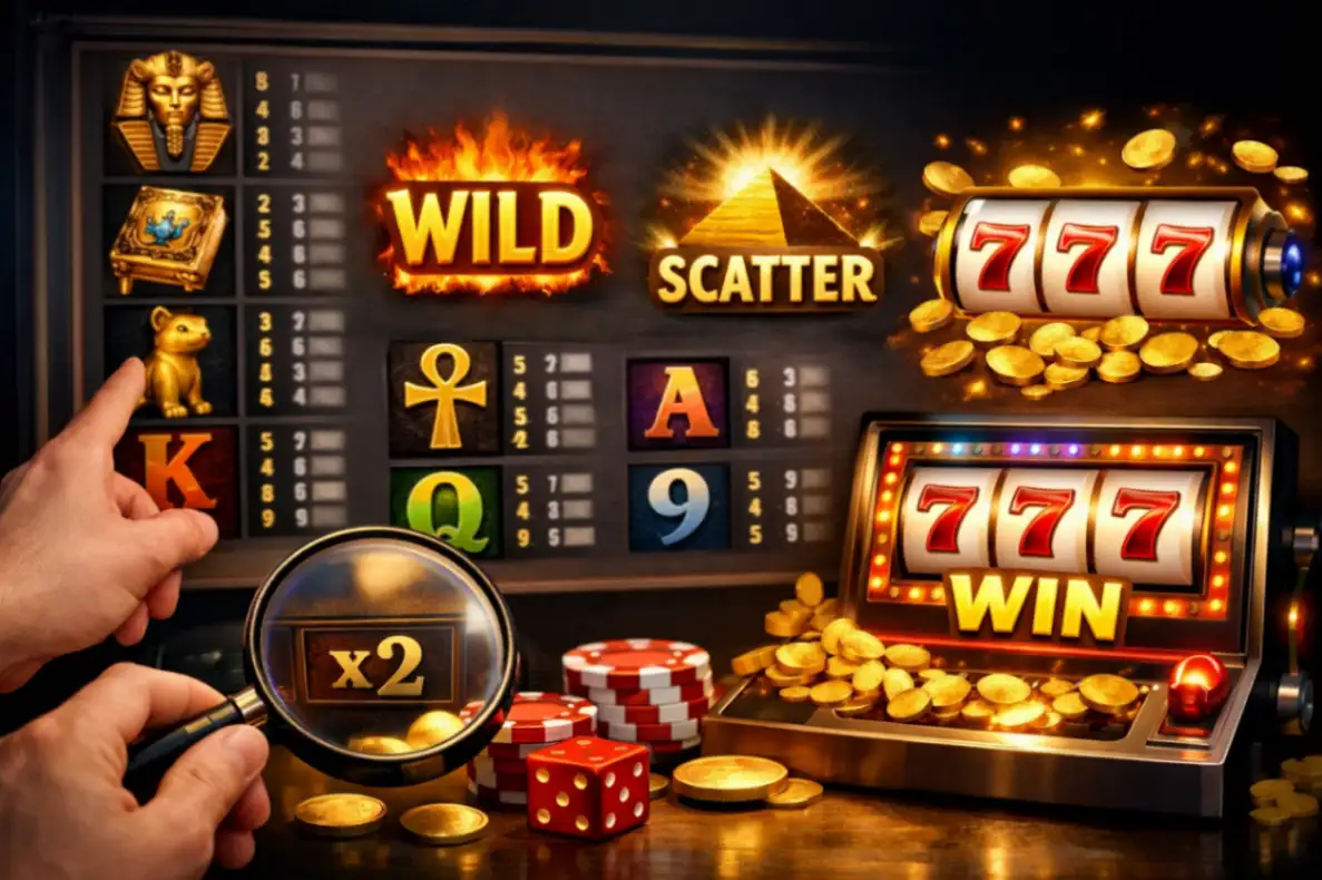 Как читать таблицу выплат слота в Vodka casino